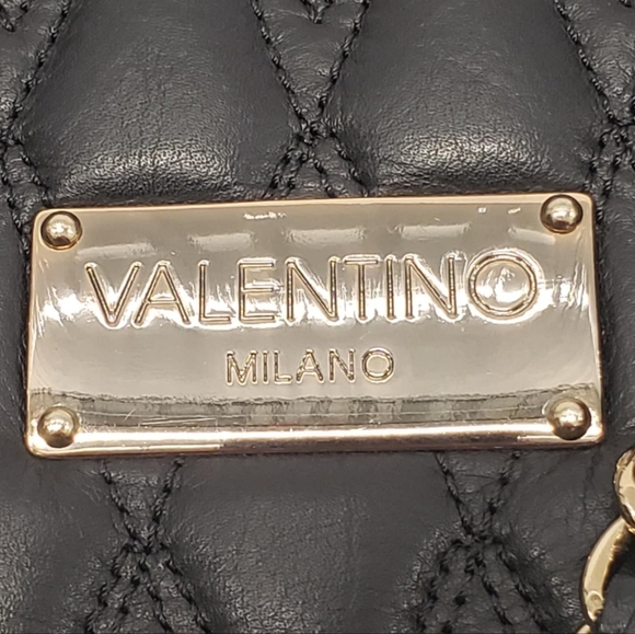 Valentino Vanille D Sauvage Black Quilted Shoulder Bag - Picture 4 of 16